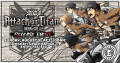 UA: Attack on Titan Release Event | Sunday, August 31 at 11AM